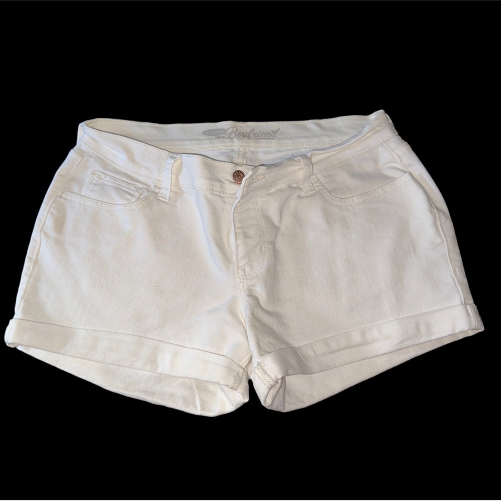 Old Navy White Boyfriend Shorts